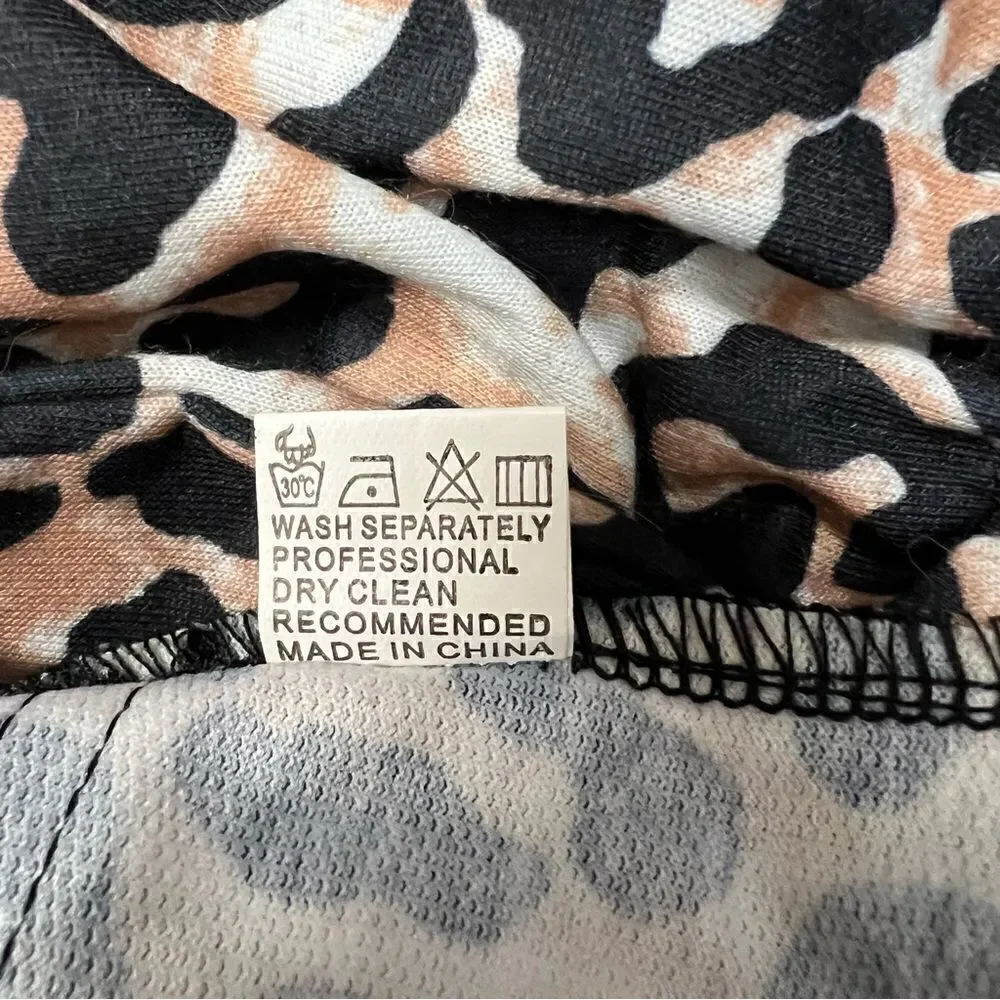 NWOT animal print shorts sz XL drawstring waist by Mosucoirl stretchy